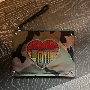 Valentino Love Camouflage pouch